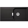 SCHOCK Lavello da cucina compatto Manhattan D-100L Nero - CRISTALITE lavello in granito nero con volume extra bacino a partire da 60 cm di larghezza
