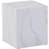 Hela Tische, Cube - Tavolino da divano, in materiale a base di legno, finitura marmo bianco, 40 x 40 x 46 cm