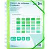 Raylu Paper® - Raccoglitore ad anelli con buste trasparenti A4 da 90 micron e busta con chiusura in velcro, copertina personalizzabile. Cartellina buste 100% biodegradabili (50 federe, verde)