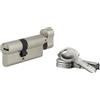 Thirard Cilindro europeo per serratura a pomolo Tiger 6, 40Bx30mm, nichel, anti-sfilamento, anti-perforazione, 5 chiavi - THIRARD
