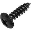 Oneyijun 20 pezzi M4 x 25mm Viti per legno autofilettanti Acciaio al carbonio Testa Flangiata Tonda Fungo Elementi di fissaggio Vite di perforazione Nero