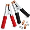 Topolenashop Kit 2 Pinze Batteria Auto 600A in Acciaio Inox - Morsetti Coccodrillo per Cavi 12V/24V, Clip Avviamento per Auto, Moto, Camion e Barca