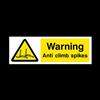 USSP&S Attenzione anti Climb Spikes plastica Sign - anti Vandal/sicurezza/spinato/Razor Wire (MISC96)