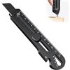 GREATRICH Taglierino Professionale 18mm in Acciaio Inox, Taglierino Cutter Multiuso Retrattile con Martello e Cacciavite, Coltello Multiuso per Ufficio, Casa, Fai Da Te e Scuola