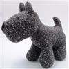 G.B. Fermaporta in stoffa morbido colore beige e nero a forma di CANE (30 x 20 x 10)