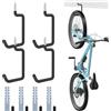 Housolution Ganci per Bici a Vite, 8 Pollici per Parete e Soffitto, [4 Pacchetti] Capacità di Carico 75 LBS con Rivestimento Antiscivolo, Ganci per Garage per Biciclette, Sedia Pieghevole, Scala