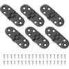 QUARKZMAN 6 Pezzi Cerniere Pieghevoli Nascoste 7.9 x 3 cm Colore Nero | Lega Di Zinco, Cerniera Piatta 180 Gradi, Per Tavolo In Legno Antina Cucina Porta Armadio