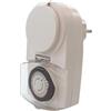 UNITEC timer diurno, meccanico, per uso esterno IP44, analogico, bianco, intervalli di 30 minuti regolabili, mini