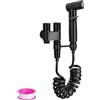 ZLLkeji Bidet Portatile Kit In Acciaio Spruzzatore per Bidet Kit con Deviatore 2 Vie Tubo 2m e Supporto Doccetta Spruzzatore per l'Igiene Personale,Il Lavaggio di Animali Domestici (Nero)