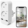 ULar Telecamera Presa, Mini Telecamera HD 1080P, Monitor per Interni, Spina Europea a 2 Poli, USB Tipo A/C, WiFi e Punto di Accesso AP, Visualizzazione a Distanza tramite Applicazione