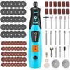 GoGonova Mini utensile multifunzione, batteria 4 V 1,5 Ah, 105 accessori, 3 velocità (5000/12000/18000 giri/min), ricaricabile per levigatura, lucidatura, incisione