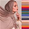 SANMAIHUA New Jersey Donna Musulmana Ramadan Moda Modale Jersey di cotone Hijab Donna di alta qualità Tinta unita Morbido Hijab Sciarpa lunga africana