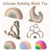 NONE TYRY.HU 1 set di blocchi da costruzione in silicone per bambini, blocchi morbidi arcobaleno, giocattoli educativi Montessori 3D, regali per la dentizione dei bambini