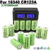 bonacell 2800mAh 16340 Batteria 3.7V Batteria ricaricabile 4 pezzi CR123A Batteria per telecamera di sicurezza Torcia elettrica Batteria con caricatore LCD