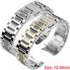 HQstrap Cinturino in acciaio inossidabile con estremità curva 16mm 17mm 18mm 19mm 20mm 21mm 22mm 23mm 24mm Bracciale in acciaio Cinturini per orologi Bracciale in metallo