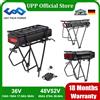 UNITPACKPOWER Batteria per portapacchi posteriore eBike 36V 48V 52V 28.8Ah 20Ah 13Ah 17.5Ah 21700 18650 Batteria al litio per 1500W 1000W 750W 500W 350W 250W