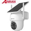 ANRAN Telecamera Solare ANRAN 1/2 pezzi 3/5MP per Esterni, Telecamera di Sicurezza Wifi 2.4G, Telecamere a Batteria per Sorveglianza Domestica, Rilevamento Umano PIR, Visione Notturna a Colori, Impermeabile