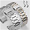 asukaband 12 13 14 15 16 17 18 19 20 21 22 23 24mm cinturino in acciaio inossidabile cinturino con estremità curva cinturino in metallo uomo donna braccialetto universale
