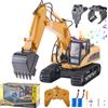 SucceBuy 2.4G Escavatore telecomandato Autocarro con cassone ribaltabile 3 in 1 RC Modello di auto Scavatrice Giocattolo con luce e suono Veicolo da costruzione per bambini