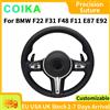 COIKA Interno Volante in pelle serie M per BMW M3 M5 F20 F22 F23 F30 F33 F34 X1 F48 X5 F15 X3 F25 F80 E90 E70 E84 con palette