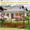 NONE 2.5x2.5m Giardino Esterno Ombrellone Panno Gazebo Tenda Baldacchino Sostituzione Pergole Panno Per Il Giardino Esterno Baldacchino Parasole