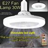 NONE Design moderno E27 Semplice pratico per interni Sospensione multifunzione Smart Fan Light 30w Telecomando 2 in 1 LED Fan Light