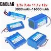 GAOLAG 3.7V 7.4V 11.1V 12V 18650 12000mAh con fili Batteria ricaricabile agli ioni di litio con PCB per altoparlante Bluetooth Fari solari