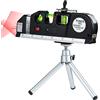 NONE Strumento di linea di livello laser e treppiede Kit di livello laser multiuso Livellatore laser a linea incrociata standard Righello a nastro di misura da 8 piedi