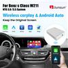 Junsun Wireless CarPlay Android Auto Per Mercedes Benz Classe S W221 NTG 3.0/3.5 2006-2012 Navigazione GPS AirPlay Specchio Link