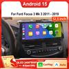 TIEYEZ Autoradio Android 15 da 12,3 pollici per Ford Focus 3 Mk 3 2011 - 2019 Ricevitore stereo Navigazione GPS DSP Video Lettore Carplay NO 2DIN
