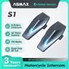 ASMAX Blue S1 Interfono per moto Casco Mesh Comunicazione di gruppo, auricolare Bluetooth con controllo vocale per motoslitta, sci e ATV