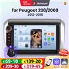 Junsun Autoradio Junsun 8" Wireless CarPlay Android Auto per Peugeot 2008 208 2012 2013-2018, Sistema Multimediale Intelligente con Apple CarPlay Wireless, Schermo Touch IPS, Lettore Video Stereo, Unità di
