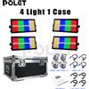 POLET 4 luci 1 scatola 200W LEDRGBW 4in1 8 + 8 partizioni luce stroboscopica bianca 8000K DMX512 Dj Wash Wedding Bar stroboscopico effetti di illuminazione scenica
