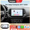 Hizpo GPS Car Audio Per JEEP COMPASS 2017-2020 Lettore Multimediale Bluetooth Carplay Android Auto 8Core RDS DSP Auto Stereo WIFI 4G