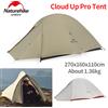 Naturehike Tenda da Campeggio Naturehike Cloud Up Pro Ultraleggera per 2 Persone, 3 Stagioni, Portatile, in Rete 20D, per Viaggi e Escursioni all'Aperto con Tappetino