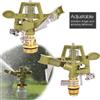 NONE Irrigatore a pulsazione in metallo da 1/2 e 3/4 di pollice, rotante a 360 gradi con braccio oscillante, per sistemi di irrigazione del giardino.