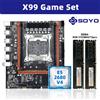 SOYO Kit scheda madre SOYO X99 con Intel LGA2011-3 Xeon E5 2680 V4 e DDR4 16GB (2*8GB) 2133MHz Dual Channel RAM M.2 NVME