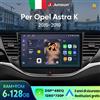 Junsun per Opel Astra K 2015-2019 9 Pollici 4GB 64GB Android 13 Autoradio GPS Navigazione Carplay DSP Bluetooth FM Supporto Comando Volante Display Touch Ingresso USB AUX Pronto Telecamera Retrovisore
