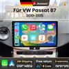Junsun Autoradio Android 15 da 10 pollici Junsun per VW Passat B6 B7 CC 2010-2015, Wireless per Apple CarPlay, Schermo Touch IPS, Stereo Multimediale, Lettore Video, Sistemi Intelligenti per Auto, Autoradio