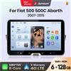 Junsun Autoradio Junsun 10" Android Auto per Fiat 500 500C Abarth 2007-2015 con CarPlay wireless, navigazione GPS, sistema intelligente e radio FM