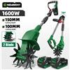 Yofidra Nuovo Scarificatore Elettrico NewBeny 1600W, Motozappa Elettrica, Coltivatore da Giardino, Rototiller, Attrezzo per Tagliaerba Compatibile con Batteria Makita 21V