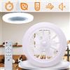 NONE Lampada Ventilatore da Soffitto 2 in 1, 3 Velocità Regolabili, Attacco E27, Dimmerabile a Livelli Continui, per Soggiorno, Camera da Letto, Studio, Luce Decorativa a LED