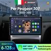 Junsun per Peugeot 307 2002-2013 9 Pollici 4GB 64GB Android 13 Autoradio GPS Navigazione Carplay DSP Bluetooth FM Supporto Comando Volante Display Touch Ingresso USB AUX Pronto Telecamera Retrovisore