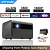 DITONG Proiettore DITONG J10 Nativo 1080P con Supporto 4K, Auto Focus, 3500 ANSI, WiFi 6, Bluetooth 5.4, Android Smart per Home Theater e Cinema all'Aperto