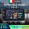 Junsun per Volkswagen Polo Mk4 IV 2001-2011 9 Pollici 4GB 64GB Android 13 Autoradio GPS Navigazione Carplay DSP Bluetooth FM Supporto Comando Volante Display Touch Ingresso USB AUX Pronto Telecamera