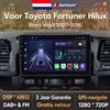 Junsun per Toyota Fortuner Hilux Revo Vigo 2007-2015 9 Pollici 4GB 64GB Android 13 Autoradio GPS Navigazione Carplay DSP FM Supporto Comando Volante Display Touch Ingresso USB AUX Pronto Telecamera