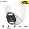 SIMICAM Telecamera di Sicurezza IP PoE 4K 8MP, Audio Bidirezionale, Visione Notturna a Doppia Luce, Onvif H.265