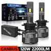 BEVINSEE Lampadine LED H7 per Fari CANbus 120W 22000LM per VW Golf 5/6/7/8 per Audi A3 A4 A6 per BMW Mercedes‑Benz 6000K 12V