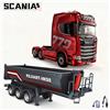 HUINA Nuovo 2026 Huina 1501 1509 Scania 770S Modello RC in Scala Reale di Camion Grande con Rimorchio, Cassone Ribaltabile e Benna, Giocattolo Elettrico, Regalo di Alta Gamma