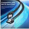 Frist link Cavo SATA 3.0 III 6Gb/s 10/30/50/70/100cm per disco rigido, cavo dati Serial ATA dritto 26AWG per HDD SSD, cavo SATA a 7 pin.